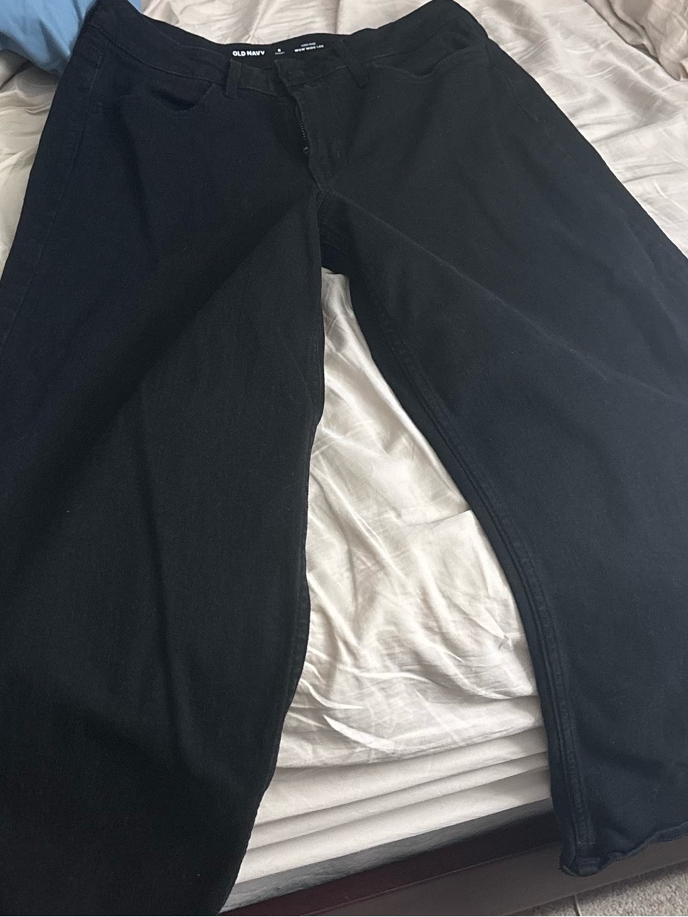 Old Navy Women's Black Wide-Leg Jeans - Short